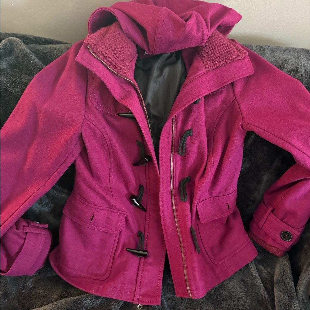 Wool magenta women’s coat